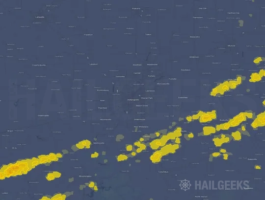 Hail map for Indianapolis, IN