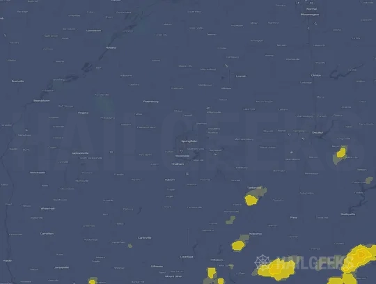 Hail map for Springfield, IL