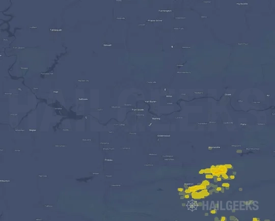 Hail map for Fort Smith, AR