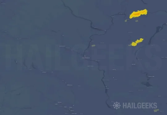 Hail map for Wenatchee, WA
