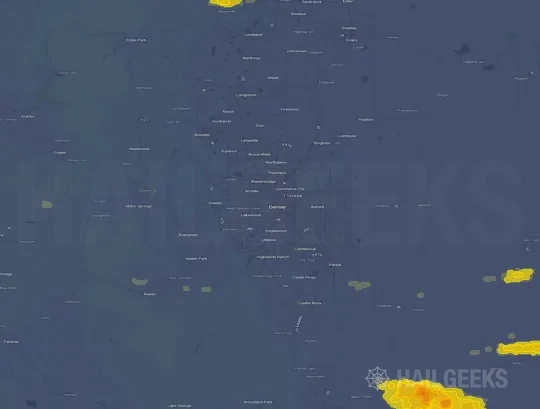 Hail map for Denver, CO
