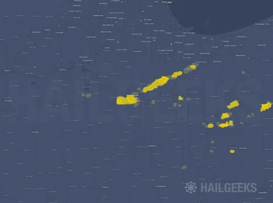 Hail map for Kankakee, IL