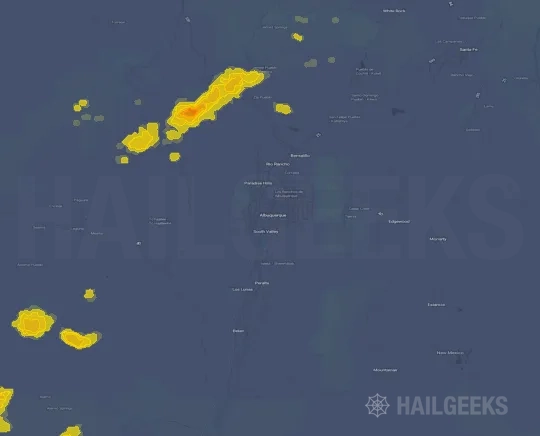 Hail map for Albuquerque, NM