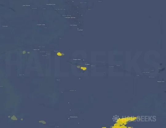 Hail map for Pueblo, CO