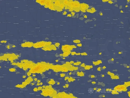 Hail map for Dayton, OH