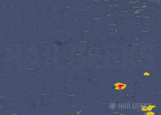 Hail map for Mankato, MN