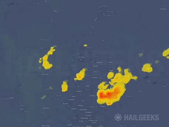 Hail map for Fort Collins, CO