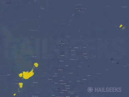 Hail map for Fort Collins, CO