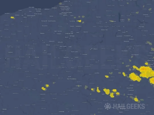 Hail map for Canton, OH