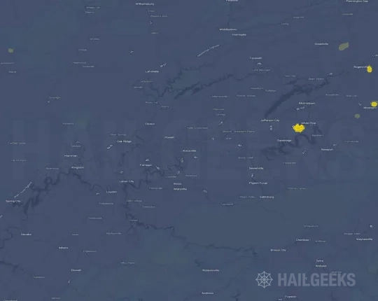 Hail map for Knoxville, TN