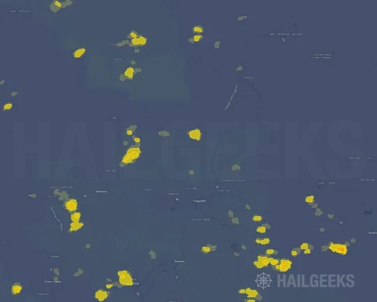 Hail map for Flagstaff, AZ