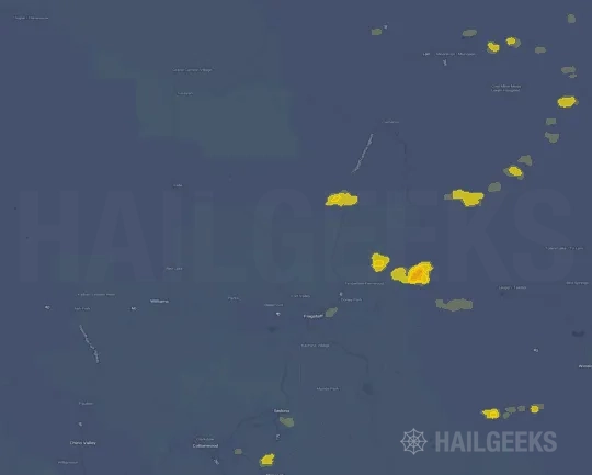 Hail map for Flagstaff, AZ