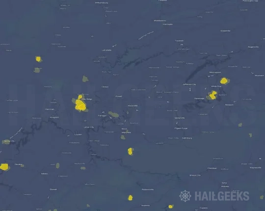 Hail map for Knoxville, TN