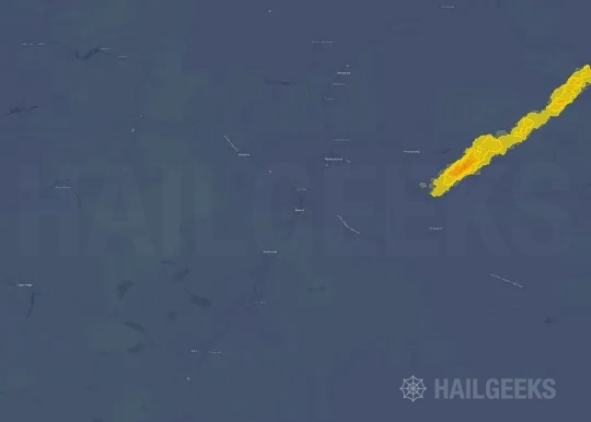 Hail map for Bend, OR