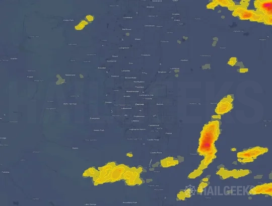 Hail map for Denver, CO