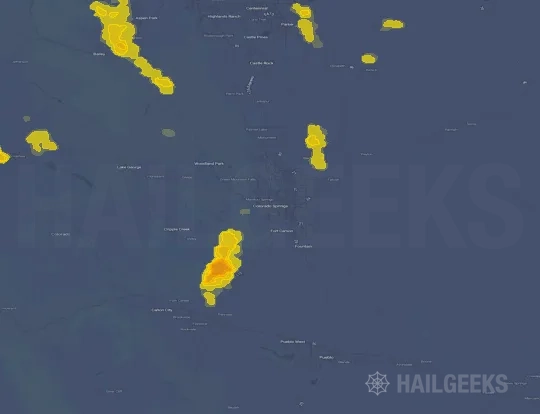 Hail map for Colorado Springs, CO