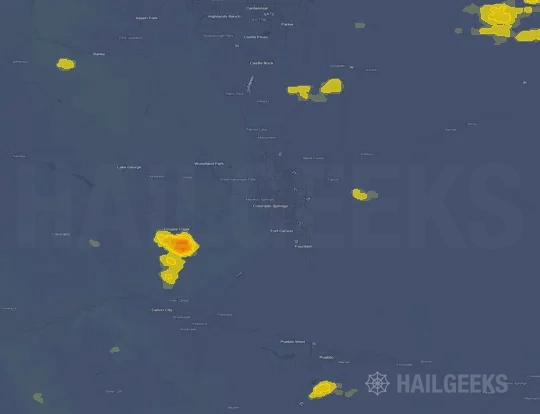 Hail map for Colorado Springs, CO