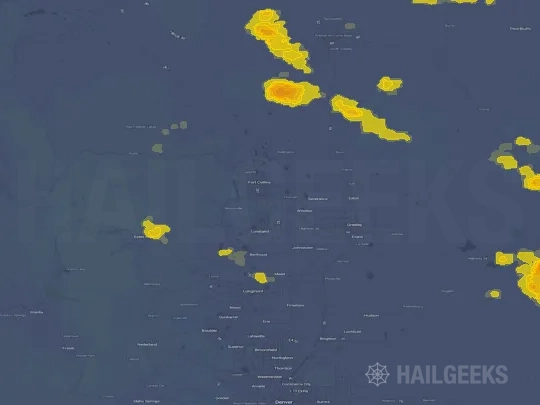 Hail map for Fort Collins, CO