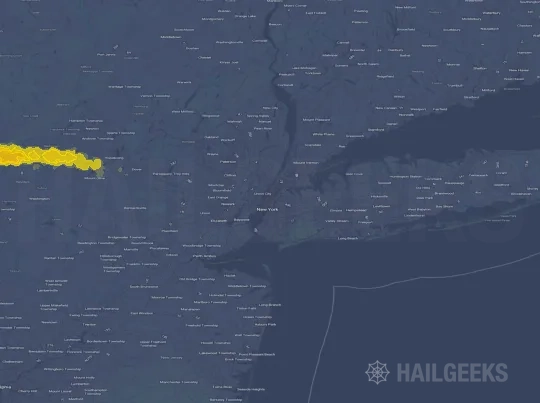 Hail map for New York, NY