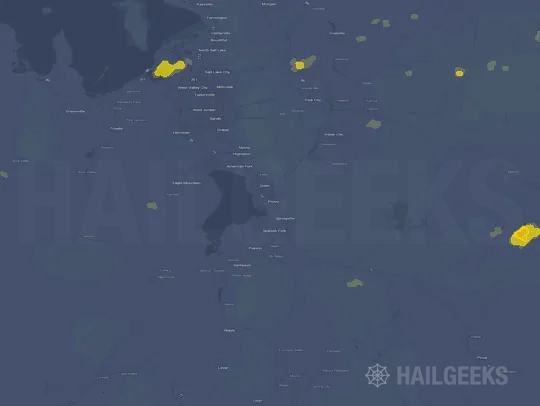 Hail map for Provo, UT