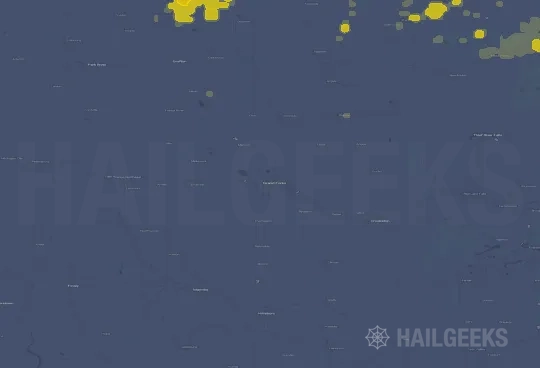 Hail map for Grand Forks, ND