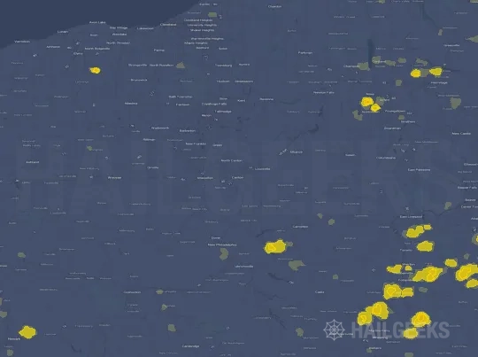 Hail map for Canton, OH