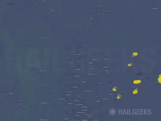Hail map for Fort Collins, CO