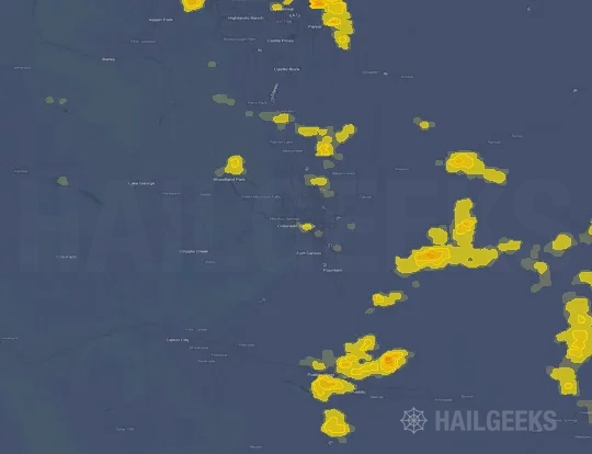 Hail map for Colorado Springs, CO