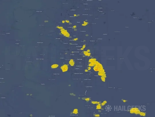 Hail map for Denver, CO