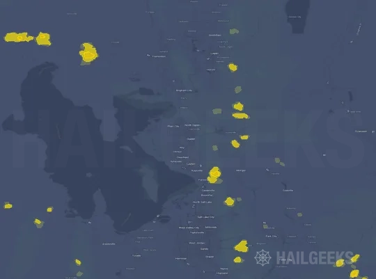 Hail map for Ogden, UT