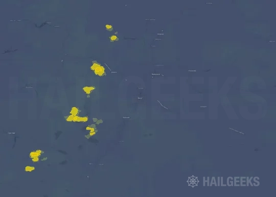 Hail map for Bend, OR