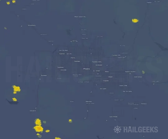 Hail map for Phoenix, AZ