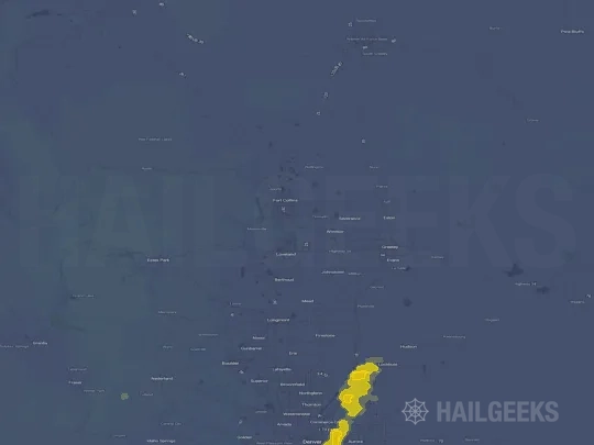 Hail map for Fort Collins, CO