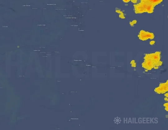 Hail map for Pueblo, CO