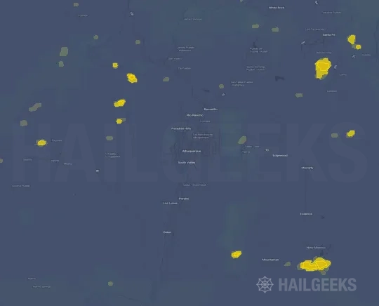Hail map for Albuquerque, NM