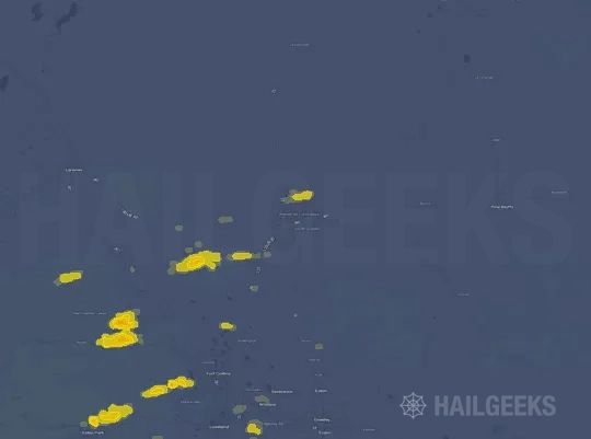 Hail map for Cheyenne, WY on Aug 7, 2022