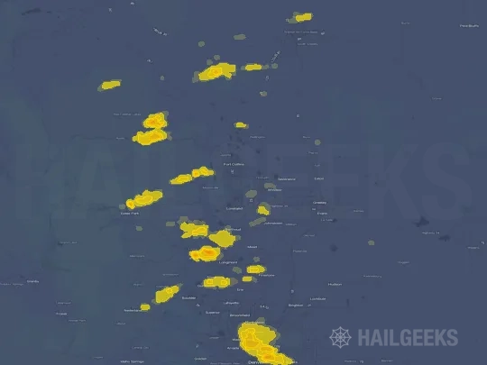 Hail map for Fort Collins, CO