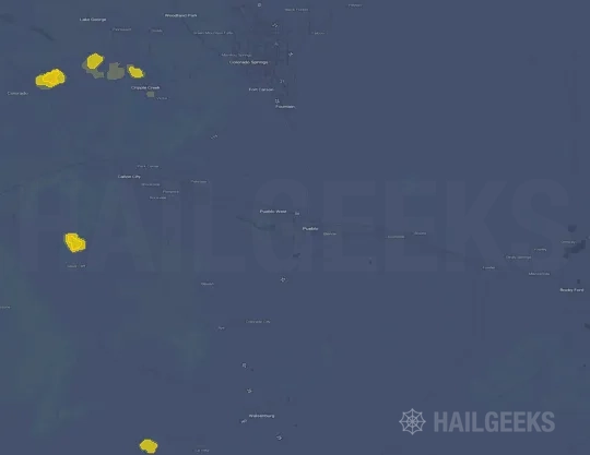 Hail map for Pueblo, CO