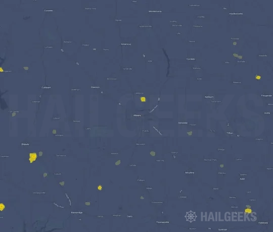 Hail map for Albany, GA