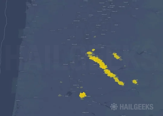 Hail map for Albany, OR