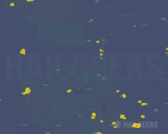 Hail map for Flagstaff, AZ