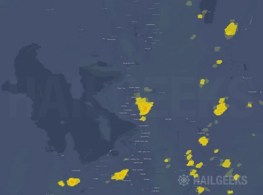 Hail map for Ogden, UT