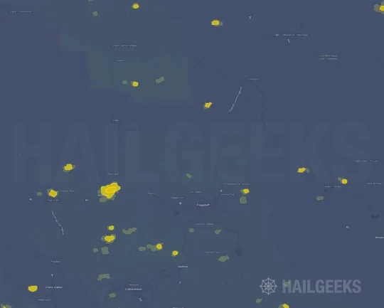 Hail map for Flagstaff, AZ