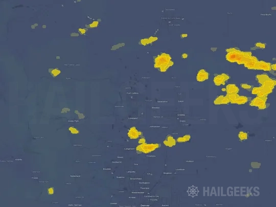 Hail map for Fort Collins, CO