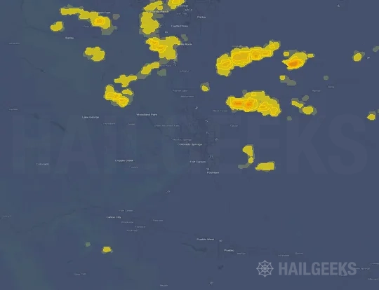 Hail map for Colorado Springs, CO
