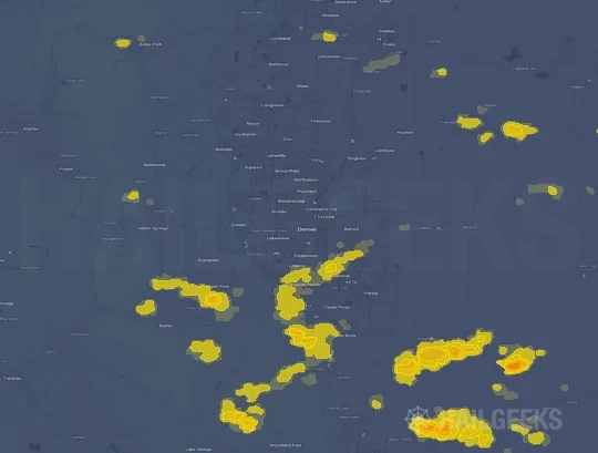 Hail map for Denver, CO