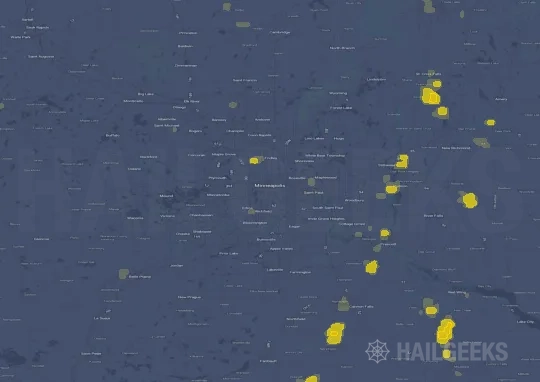Hail map for Minneapolis, MN