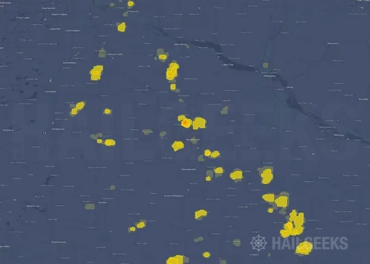 Hail map for Rochester, MN
