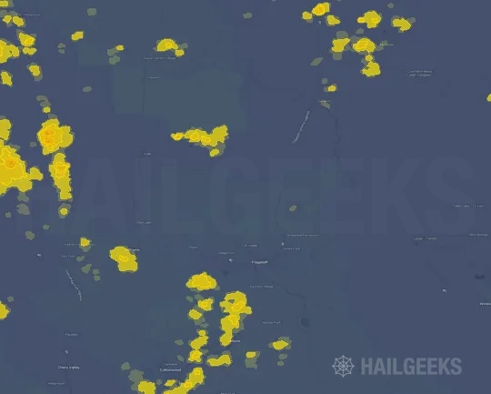 Hail map for Flagstaff, AZ