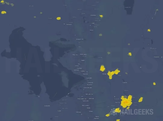 Hail map for Ogden, UT